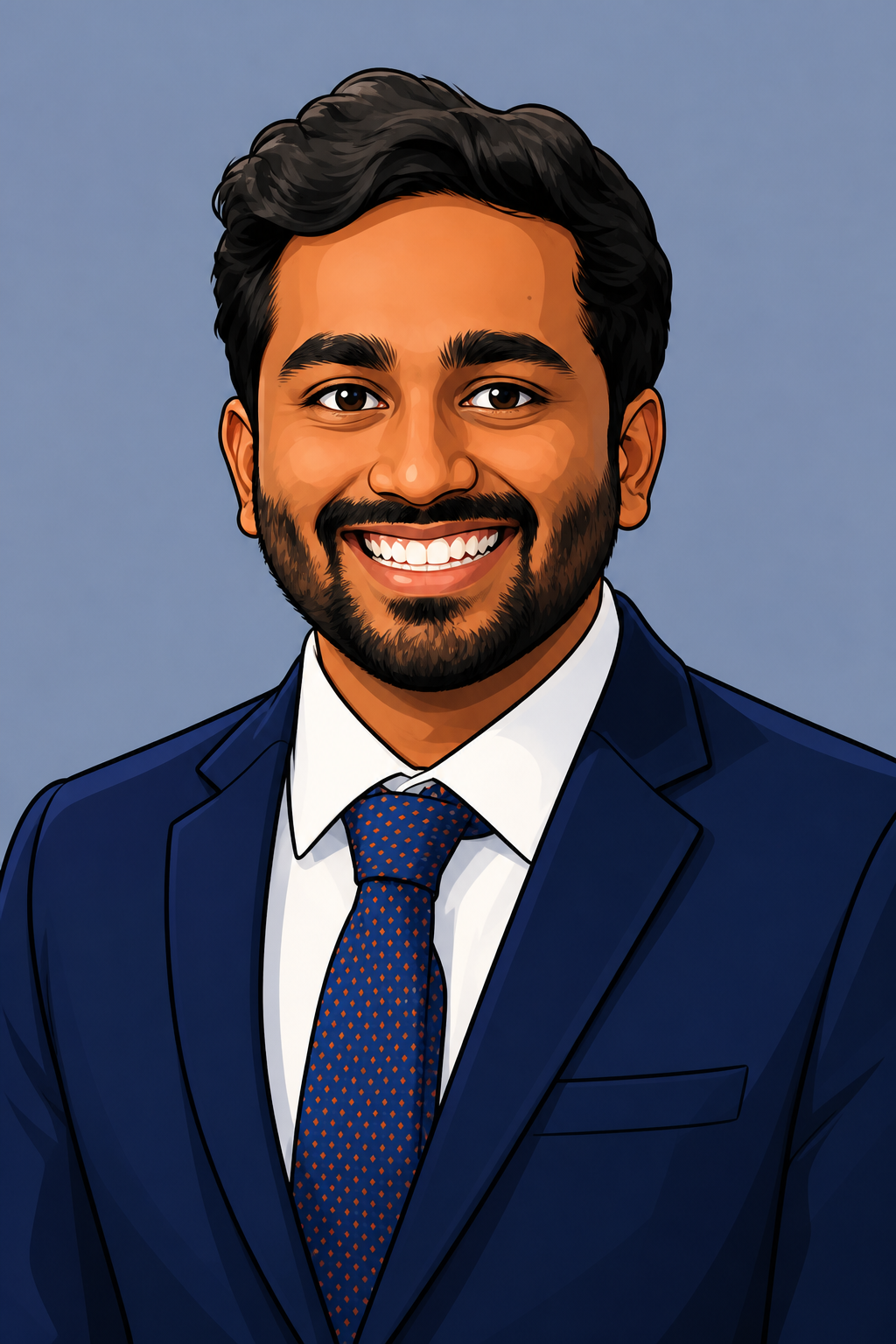 Cartoon portrait of Yashas Suresh
